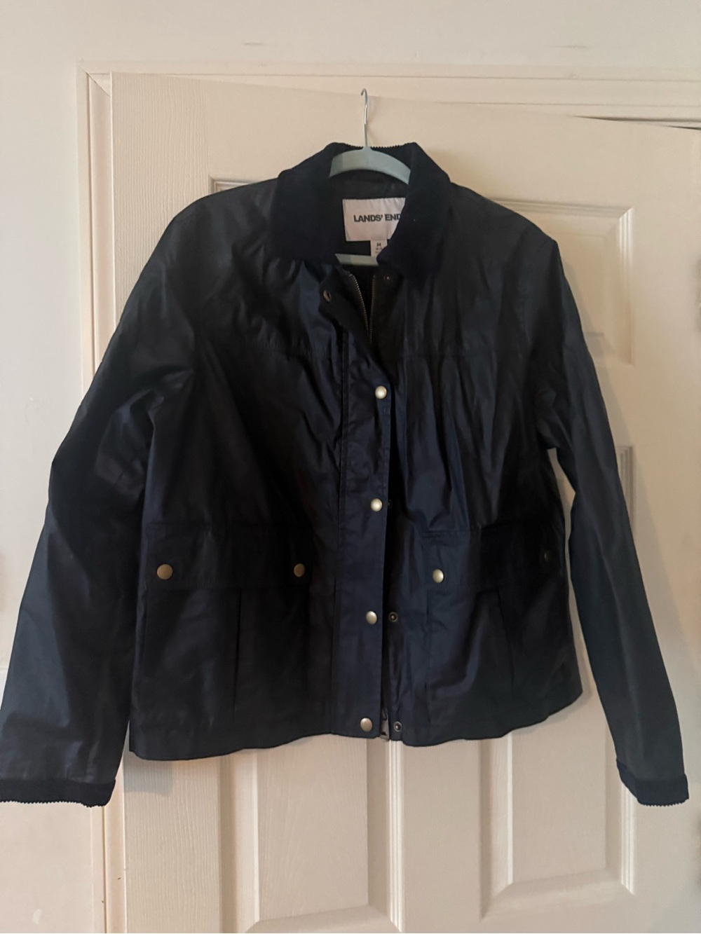 Lands' End Women's Dark Navy Snap-Front Utility